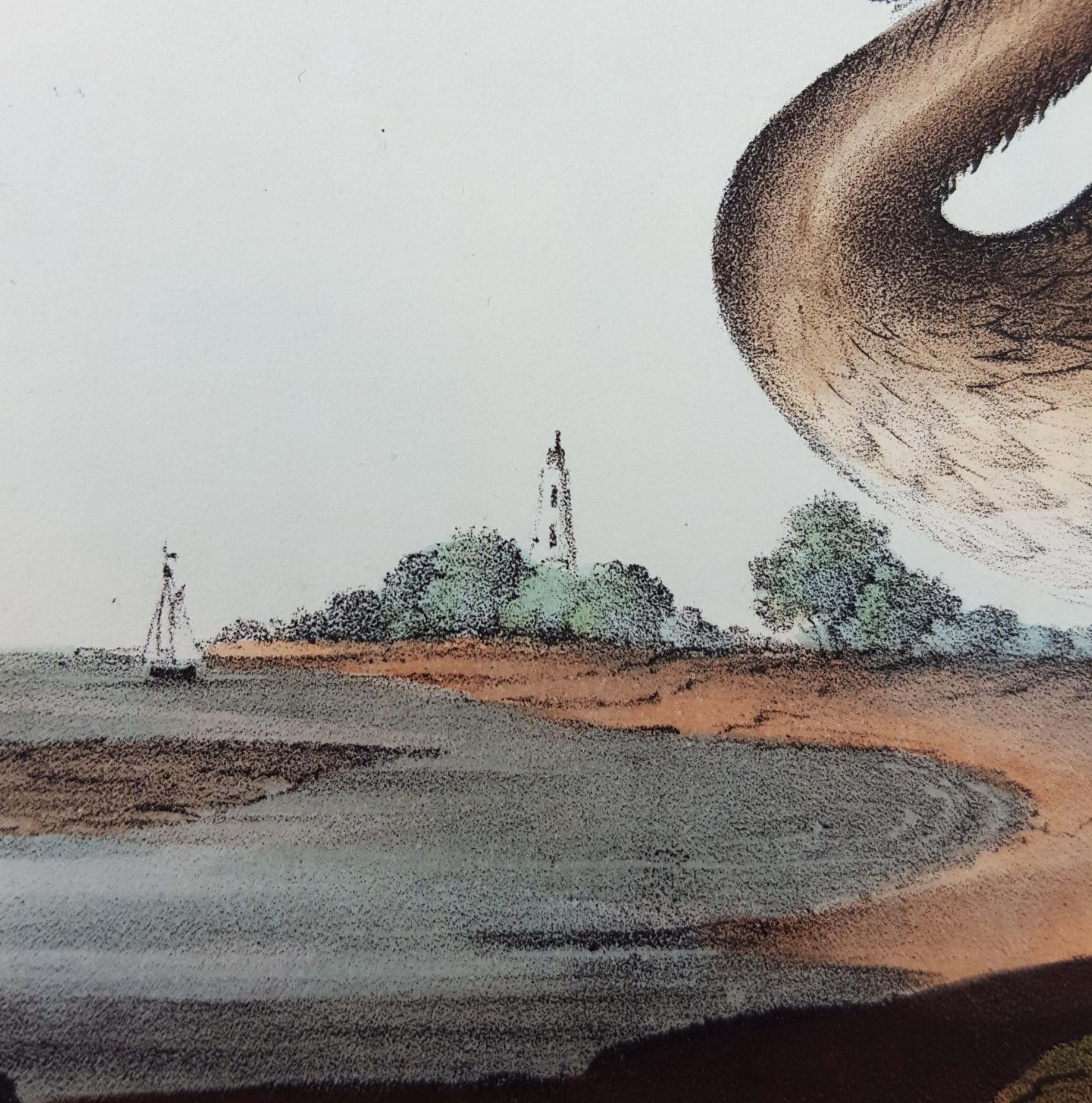 Pélican brun /// Histoire naturelle Ornithologie Art des oiseaux John James Audubon Mer en vente 12