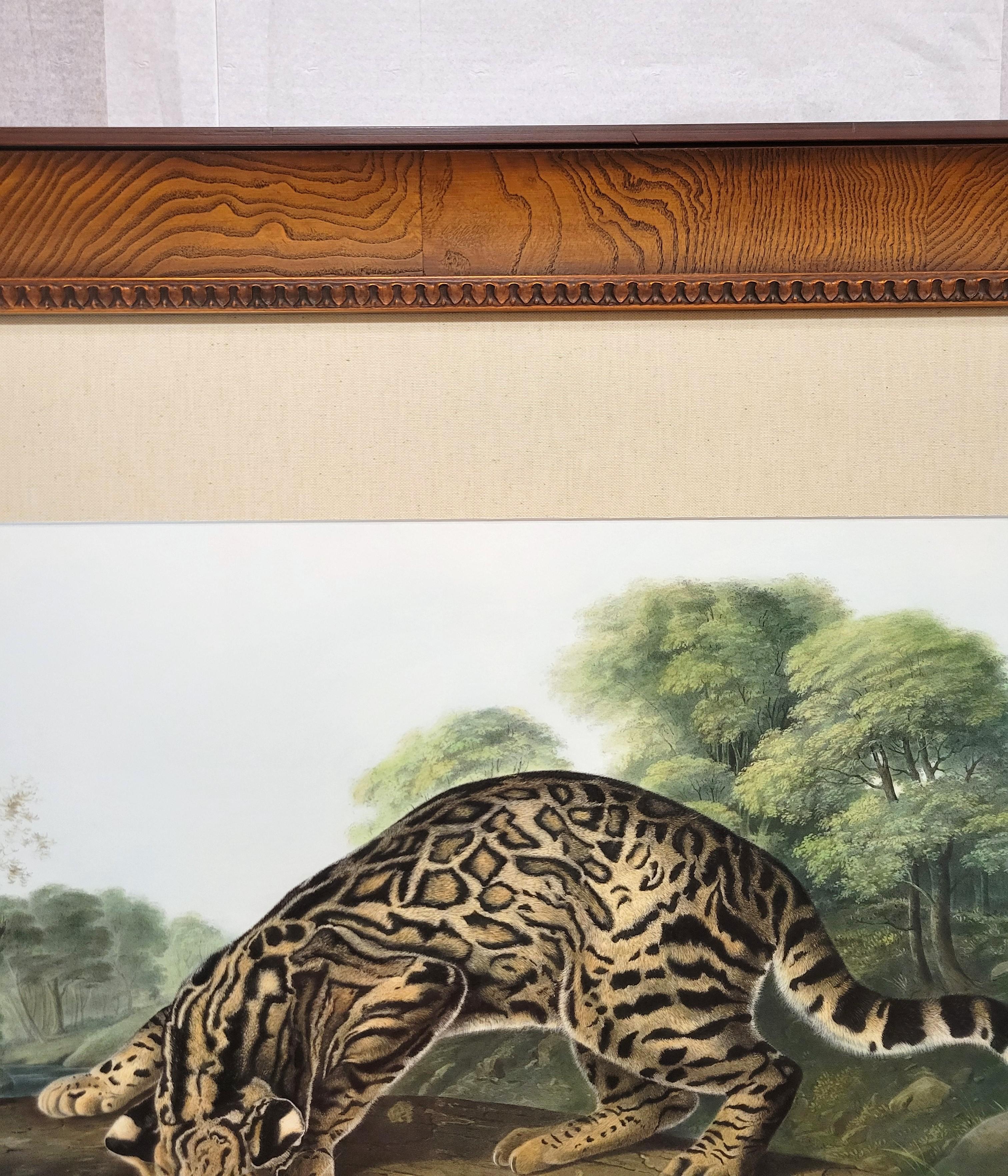 Ocelot, or Leopard-Cat /// John James Audubon Quadruped Big Wild Cat Animal Art en vente 9