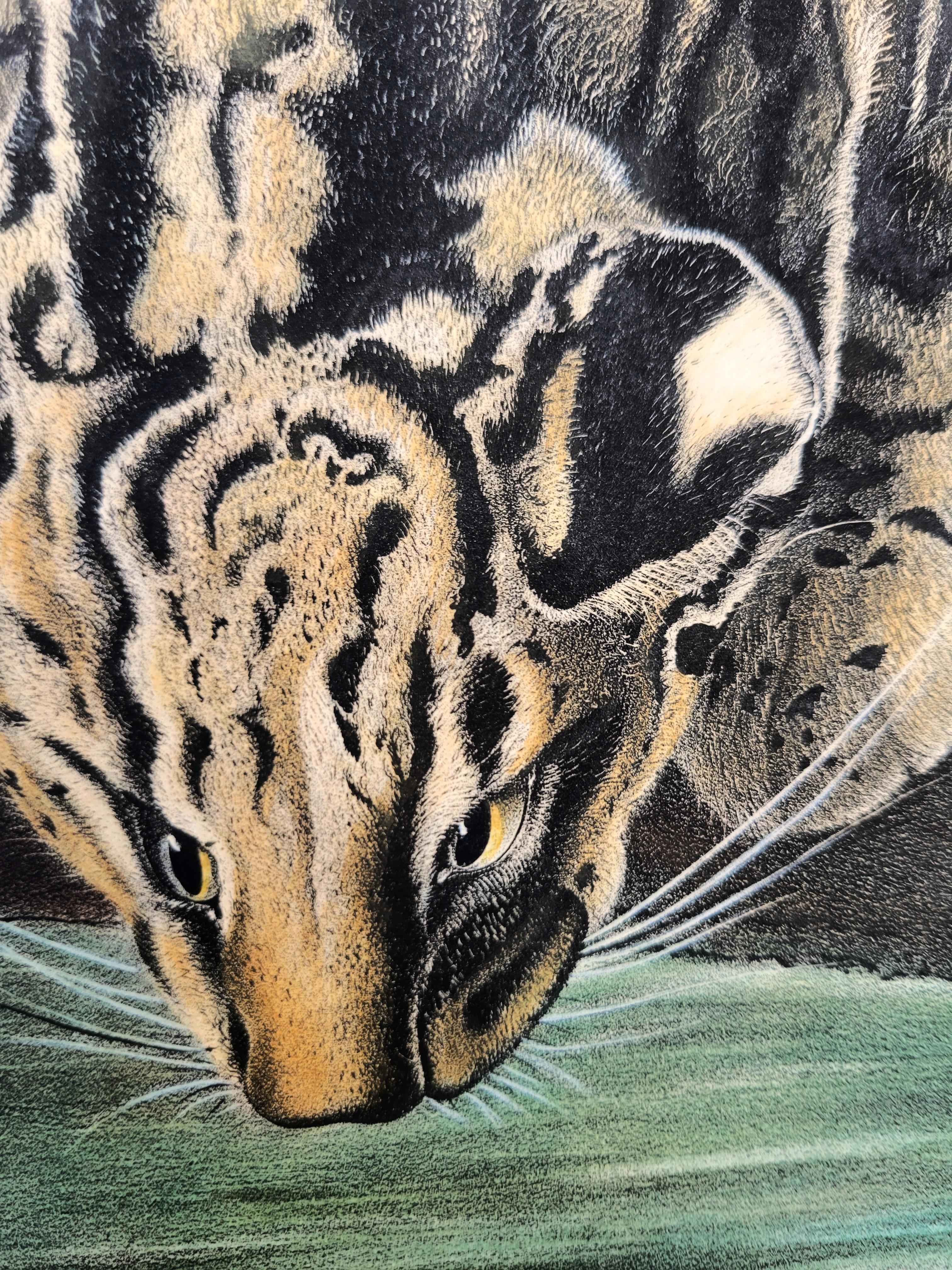 Ocelot, or Leopard-Cat /// John James Audubon Quadruped Big Wild Cat Animal Art en vente 12