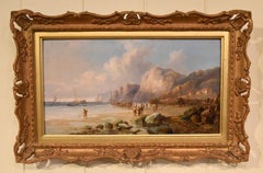 Paire de peintures à l'huile « South Coast Views » de John James Wilson