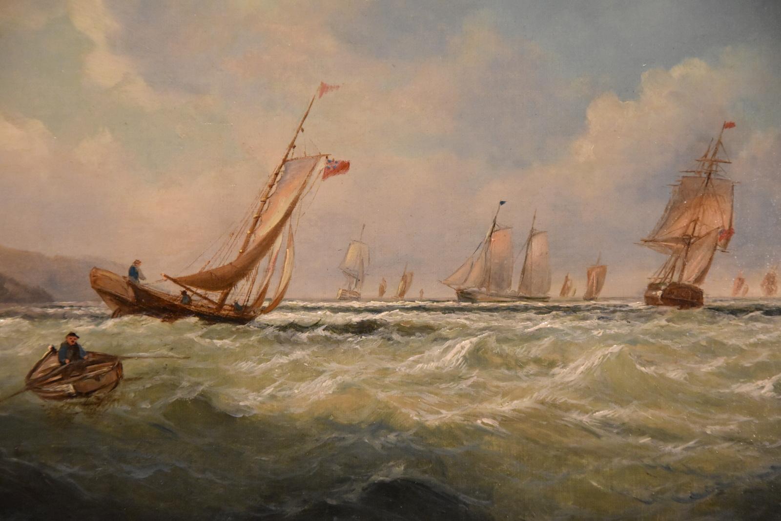 Oil Painting 'South Coast Views' pair by John James Wilson 2