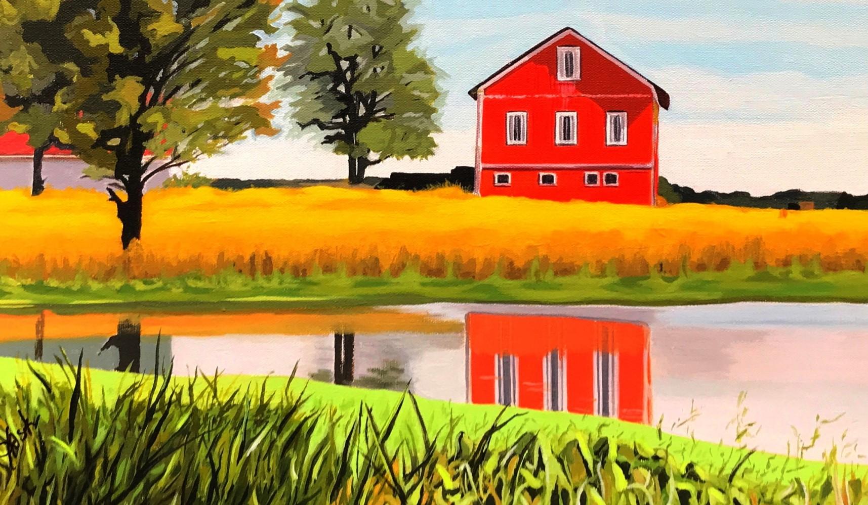 simple barn painting