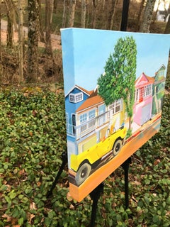 Drei Häuser, Originalgemälde