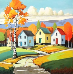 Cabins in the Woods, Original Painting