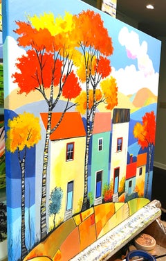 Cloudy Day in the Neighborhood, Original Painting