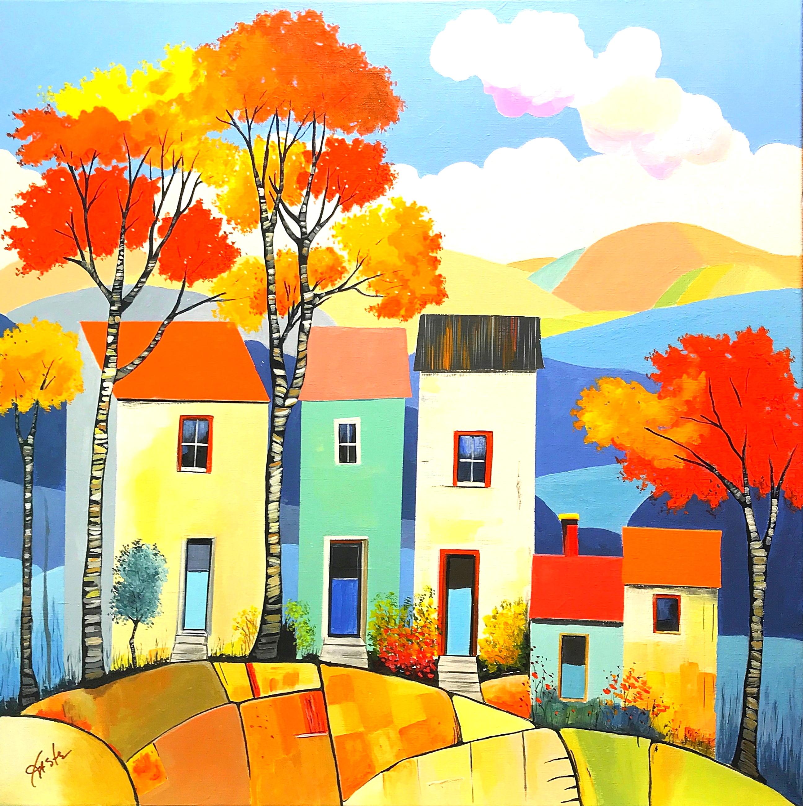 Cloudy Day in the Neighborhood, Original Painting