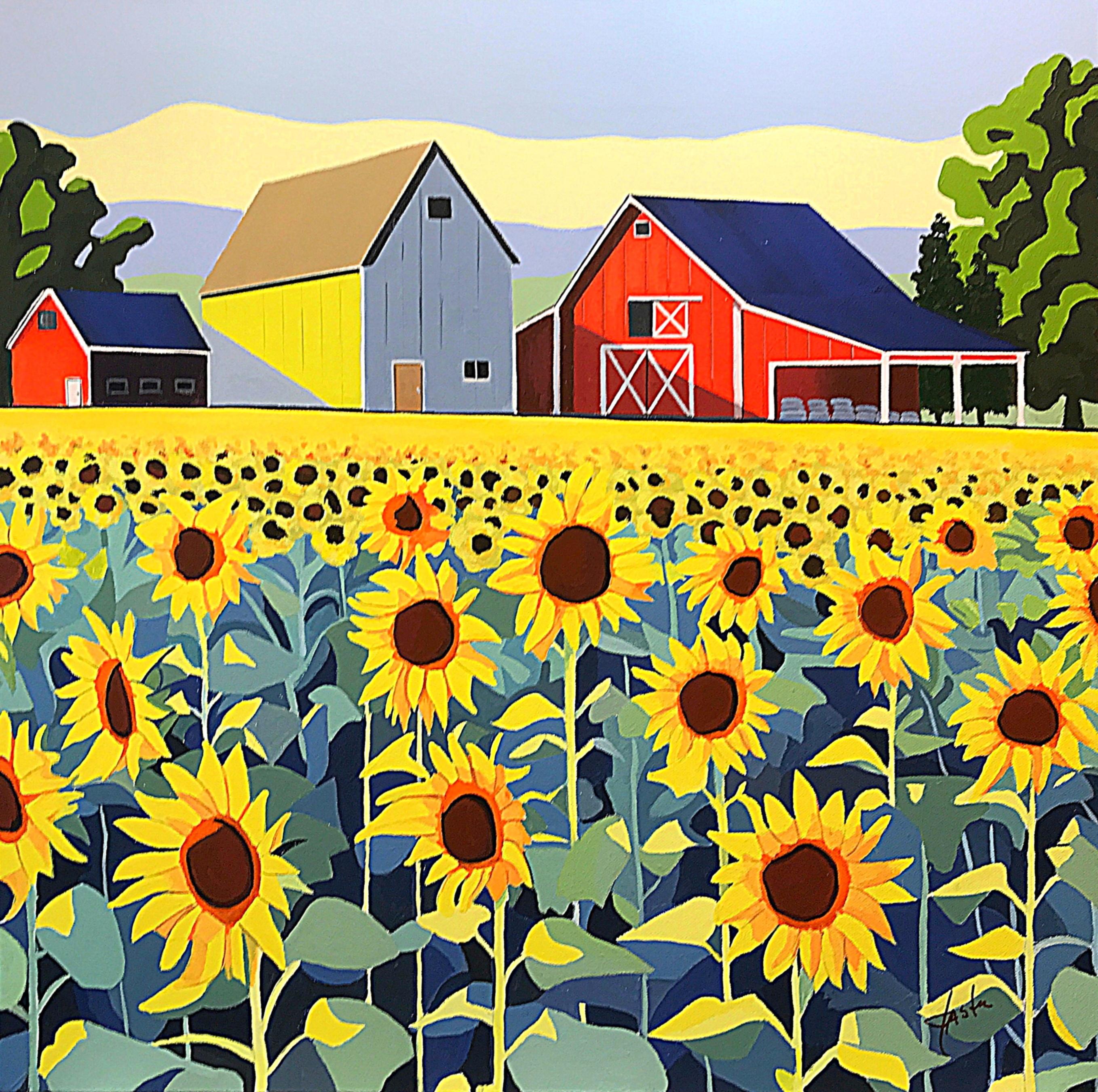John Jaster Interior Painting - Farming the Sun, Original Painting