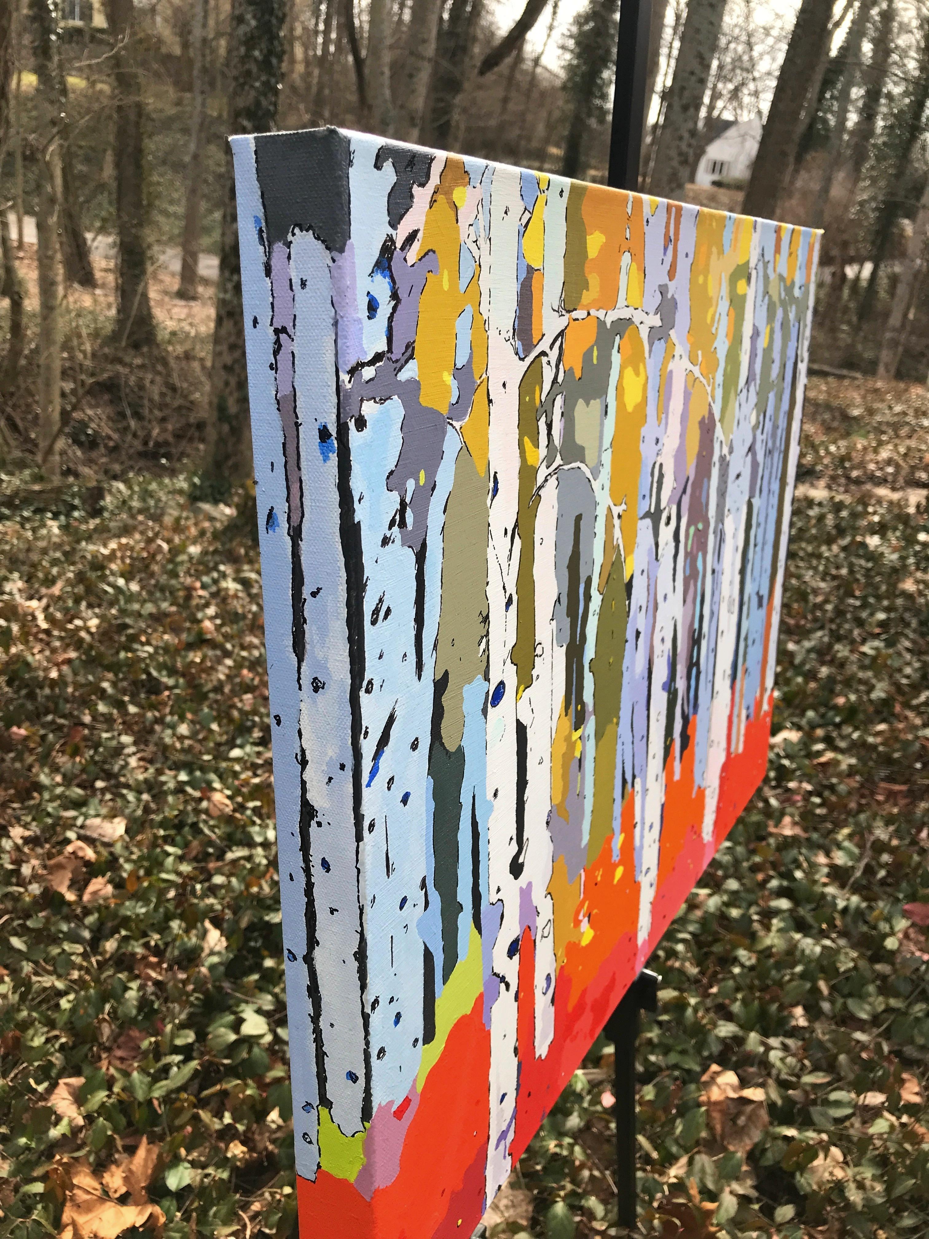 Astrazioni della foresta - Danza della natura, Pittura originale - Painting di John Jaster