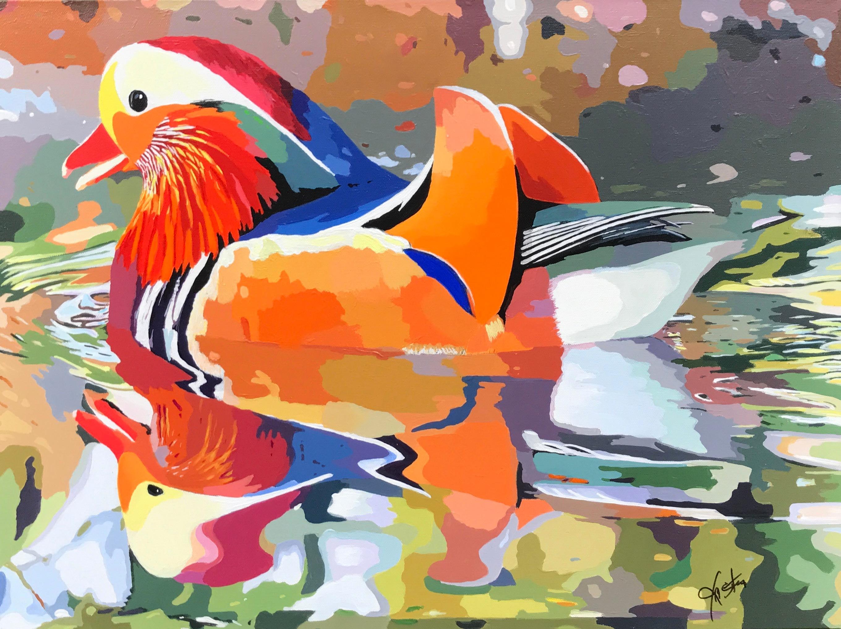 Mandarin Glide, Original Painting