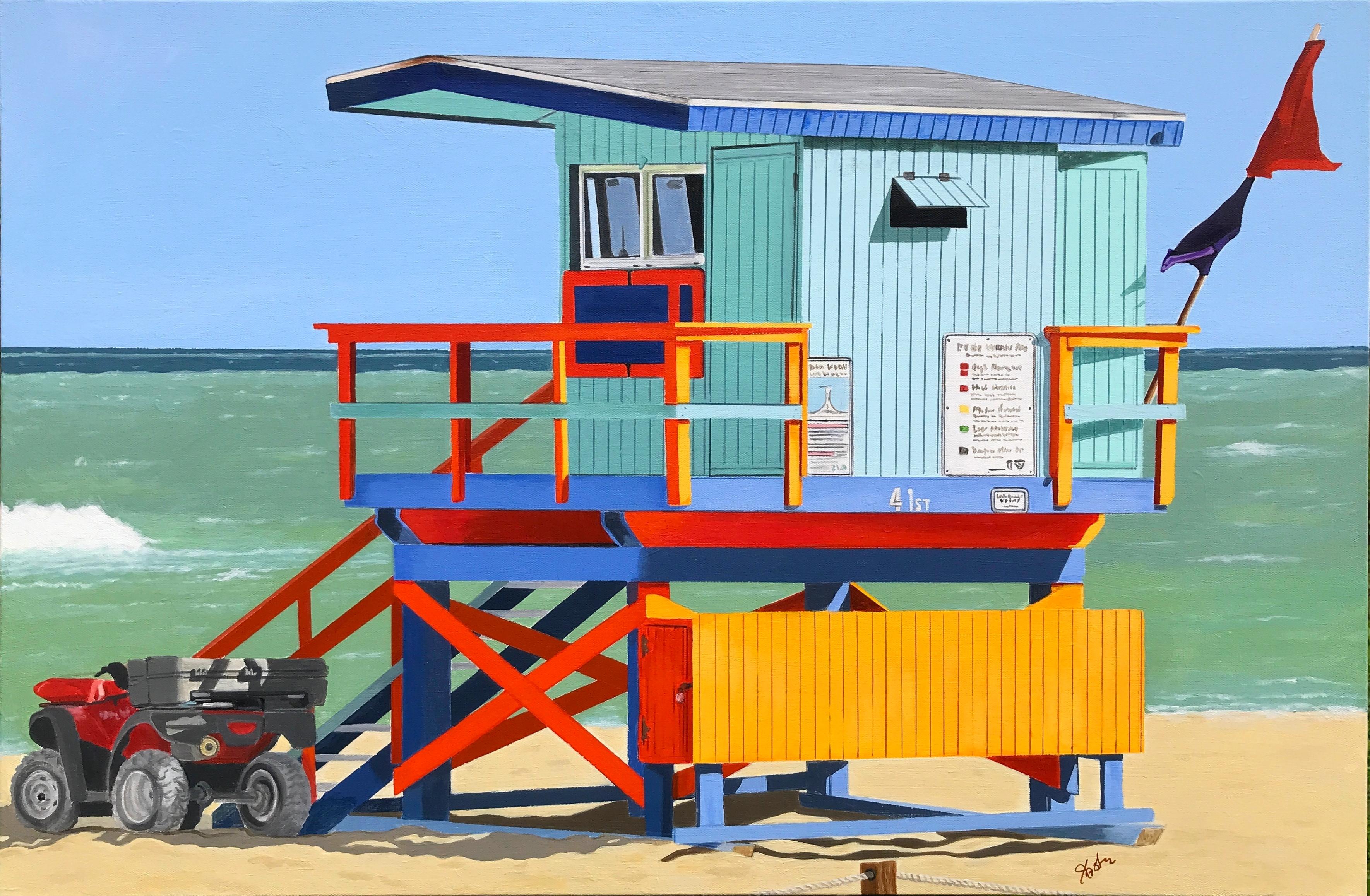 John Jaster Interior Painting - Prime Beachfront Property, Original Painting