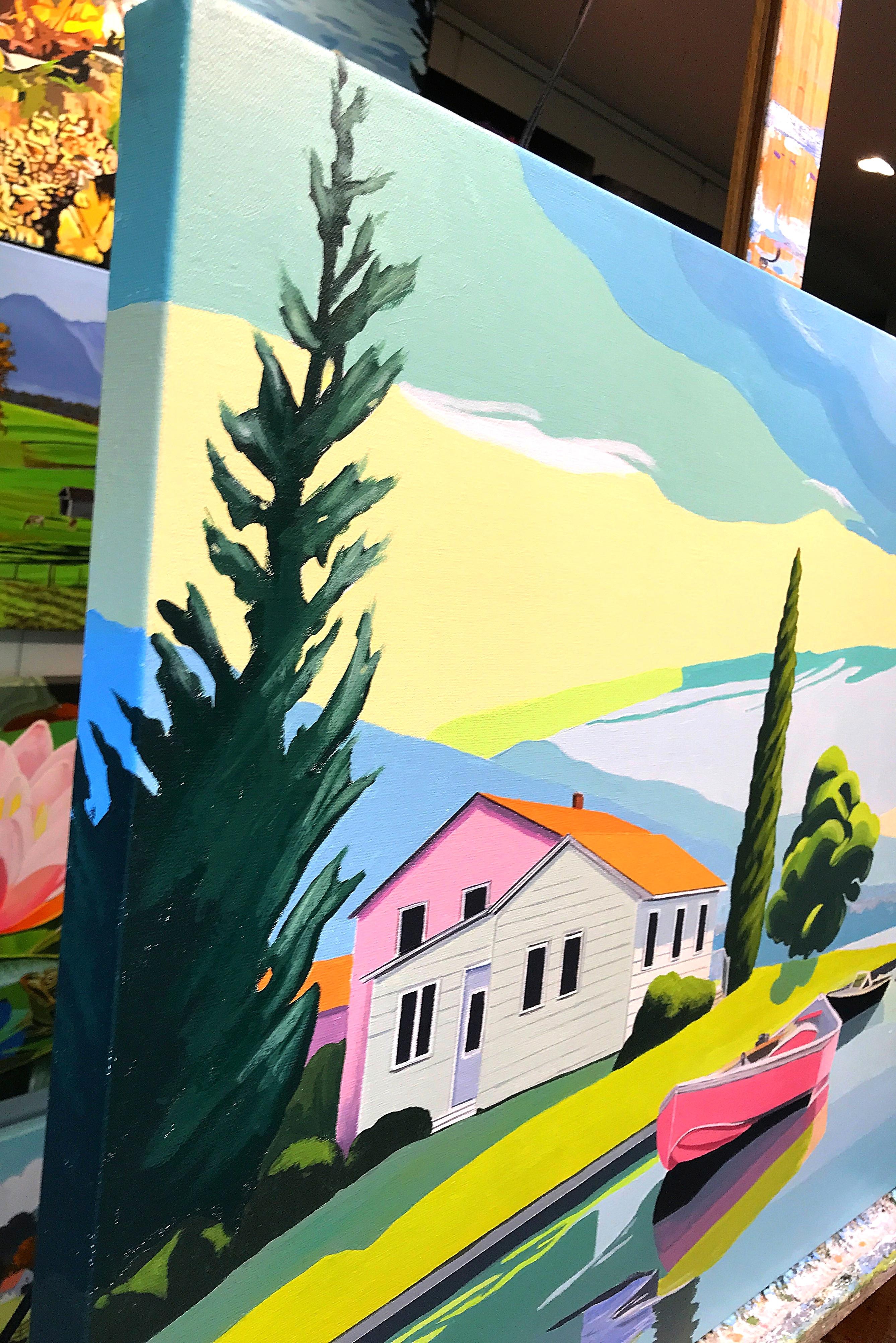 Verano en el lago, Pintura original - Art Arte pop de John Jaster