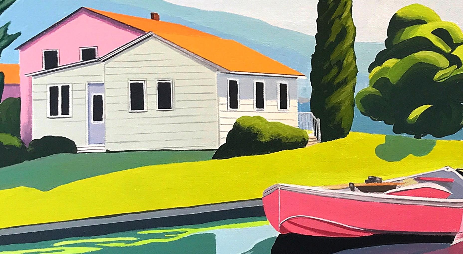 Verano en el lago, Pintura original en venta 1