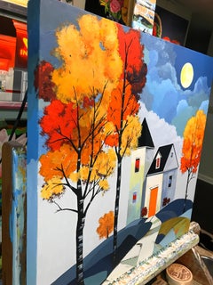 Under a Harvest Moon, Original Painting