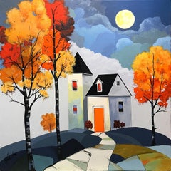 Under a Harvest Moon, Original Painting