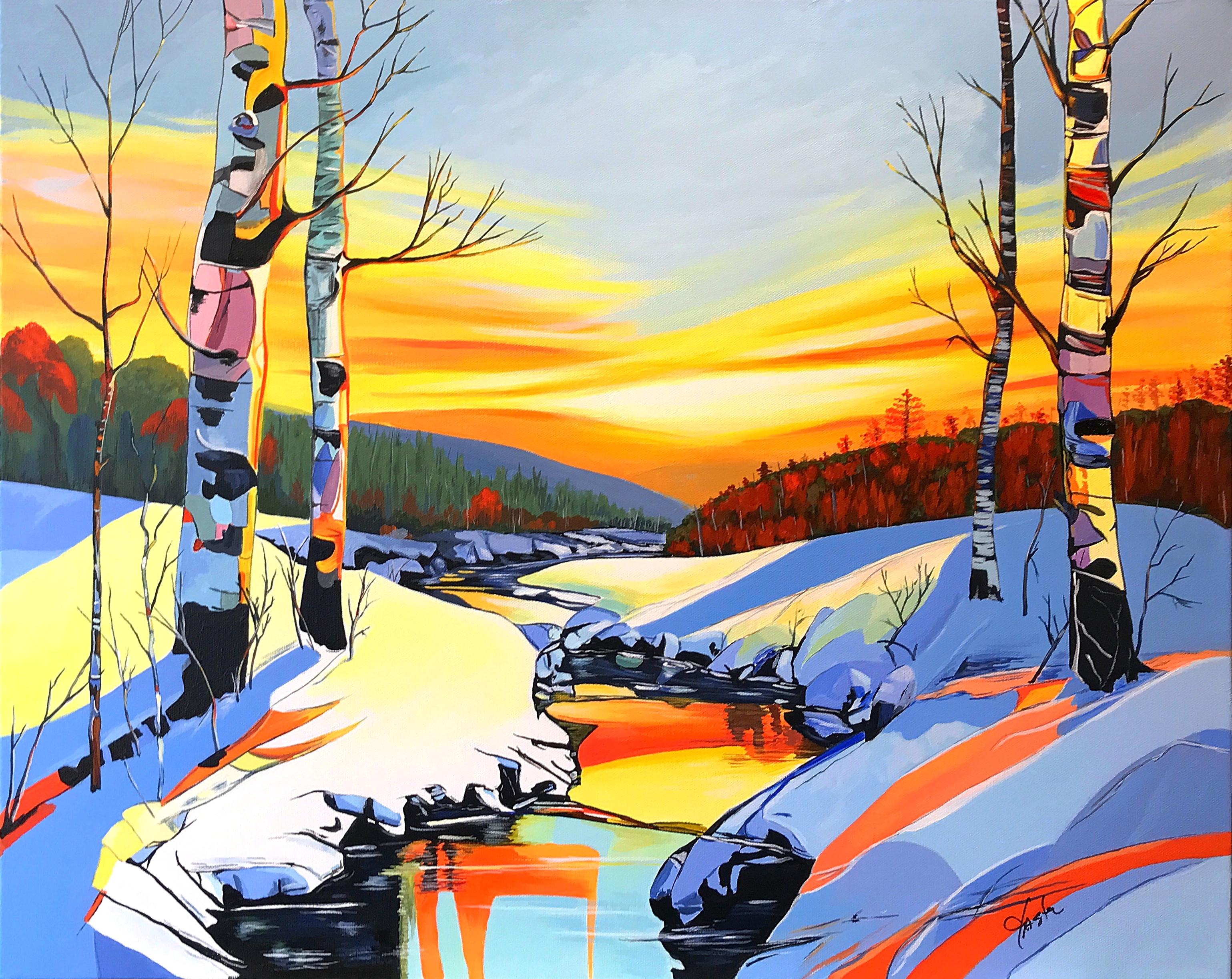 Éclair d'hiver, peinture originale