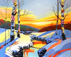 Éclair d'hiver, peinture originale