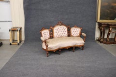John Jeliff Jenny Lind Carved Figural Renaissance Revival Victorian Sofa Settee