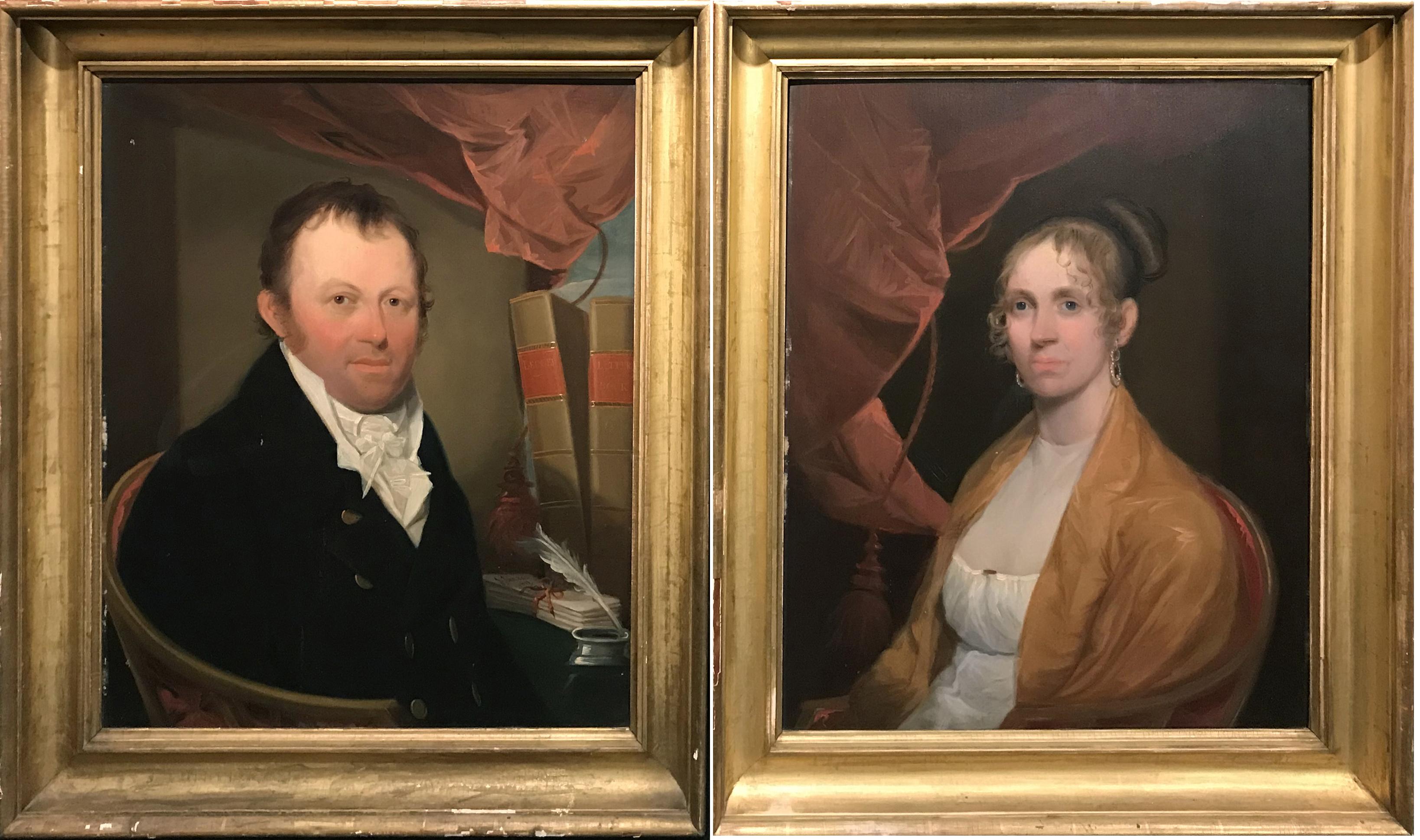 John Johnston Portrait Painting - Portraits of John Davis Williams & Hannah Weld Williams of Boston, MA