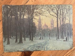 John Enneking "Mañana de invierno en el parque" (Winter Morning on the Common)