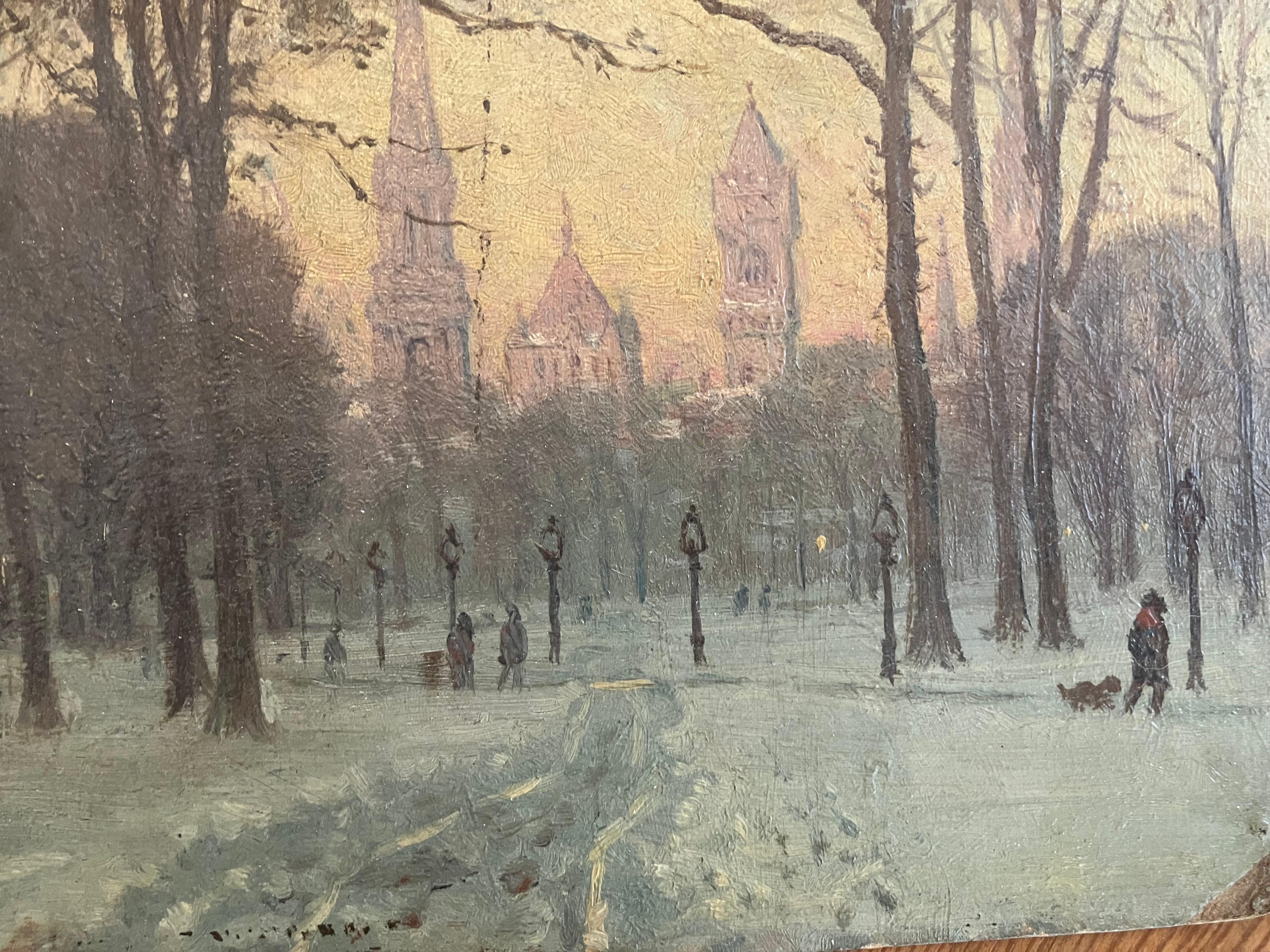 John Enneking "Winter Morning on the Common"