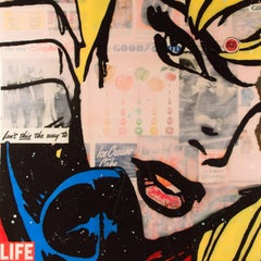 A Night on the Beat, Collage Pop Art et peinture à l'huile