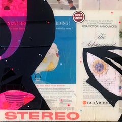Nous aurons ce qu'elle a, collage pop art et peinture à l'huile avec résine.