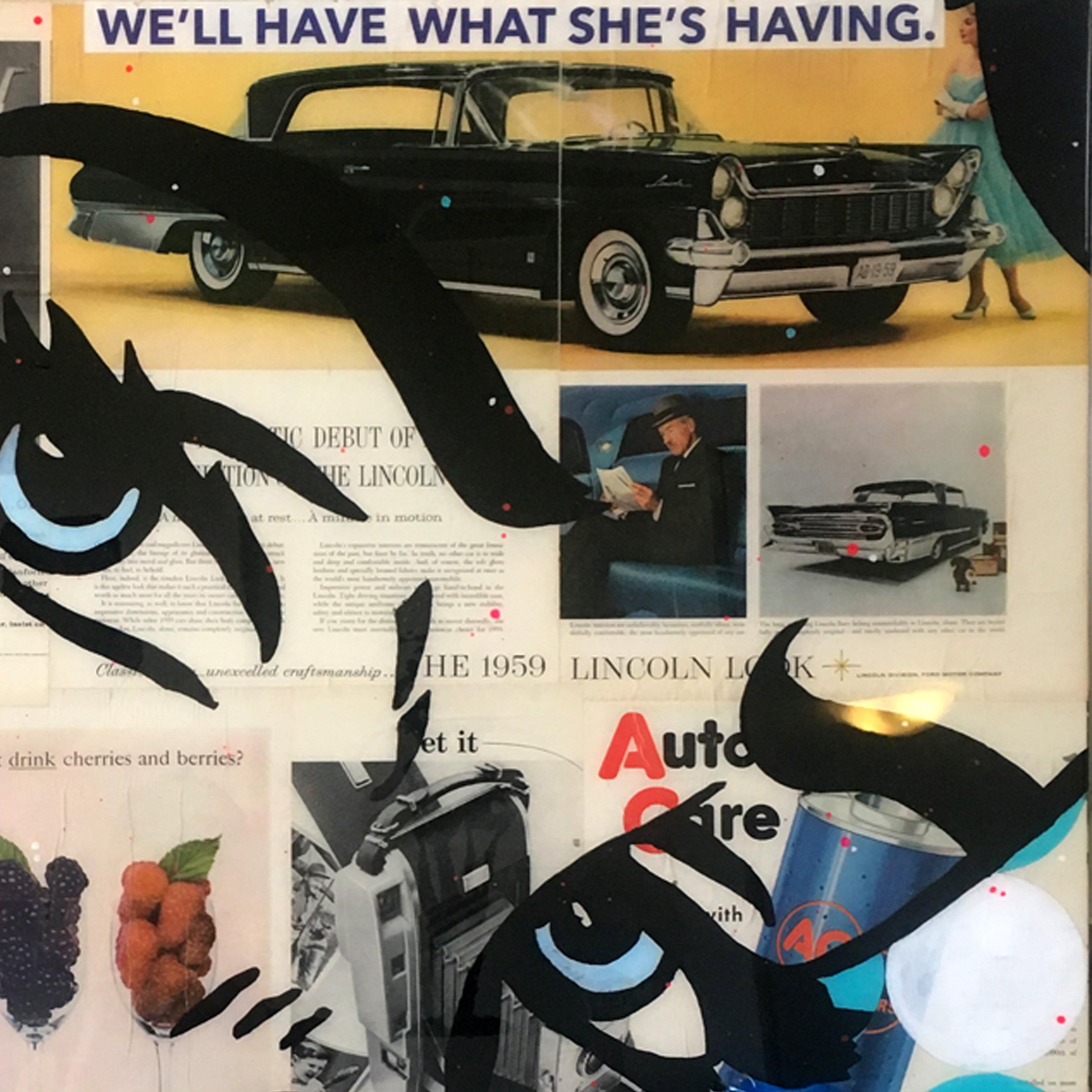 We'll Have What She's Having, Pop Art Collage & Oil Painting w/ Resin For Sale 2