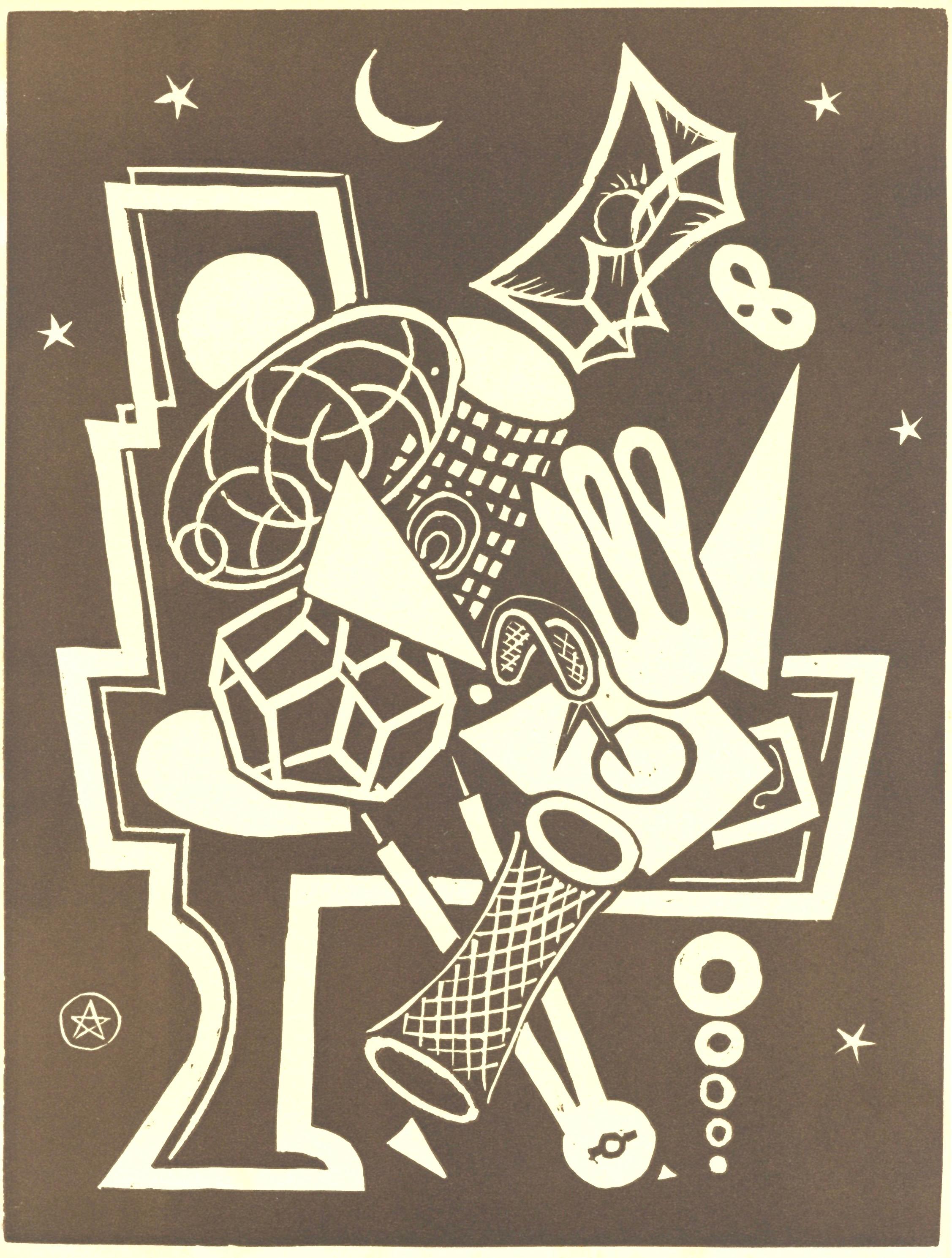 John Joseph Wardell Power Still-Life Print – L'homme calculateur, Société internationale d'art XXe siècle