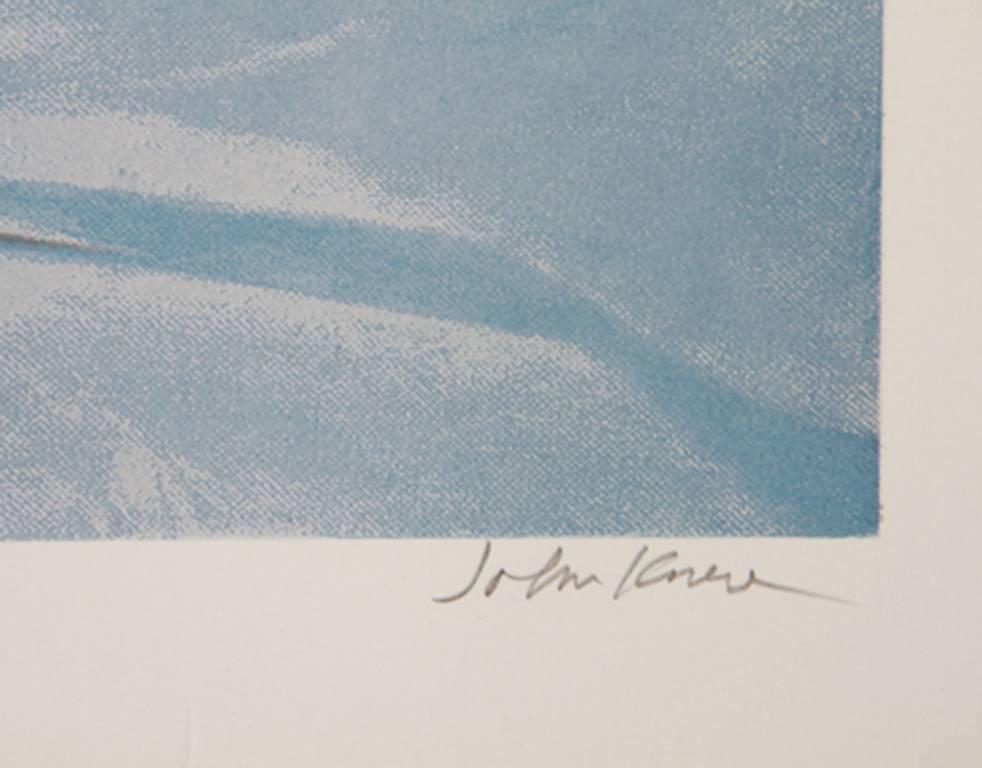 Blaues Höschen, fotorealistische Lithografie von John Kacere im Angebot 1