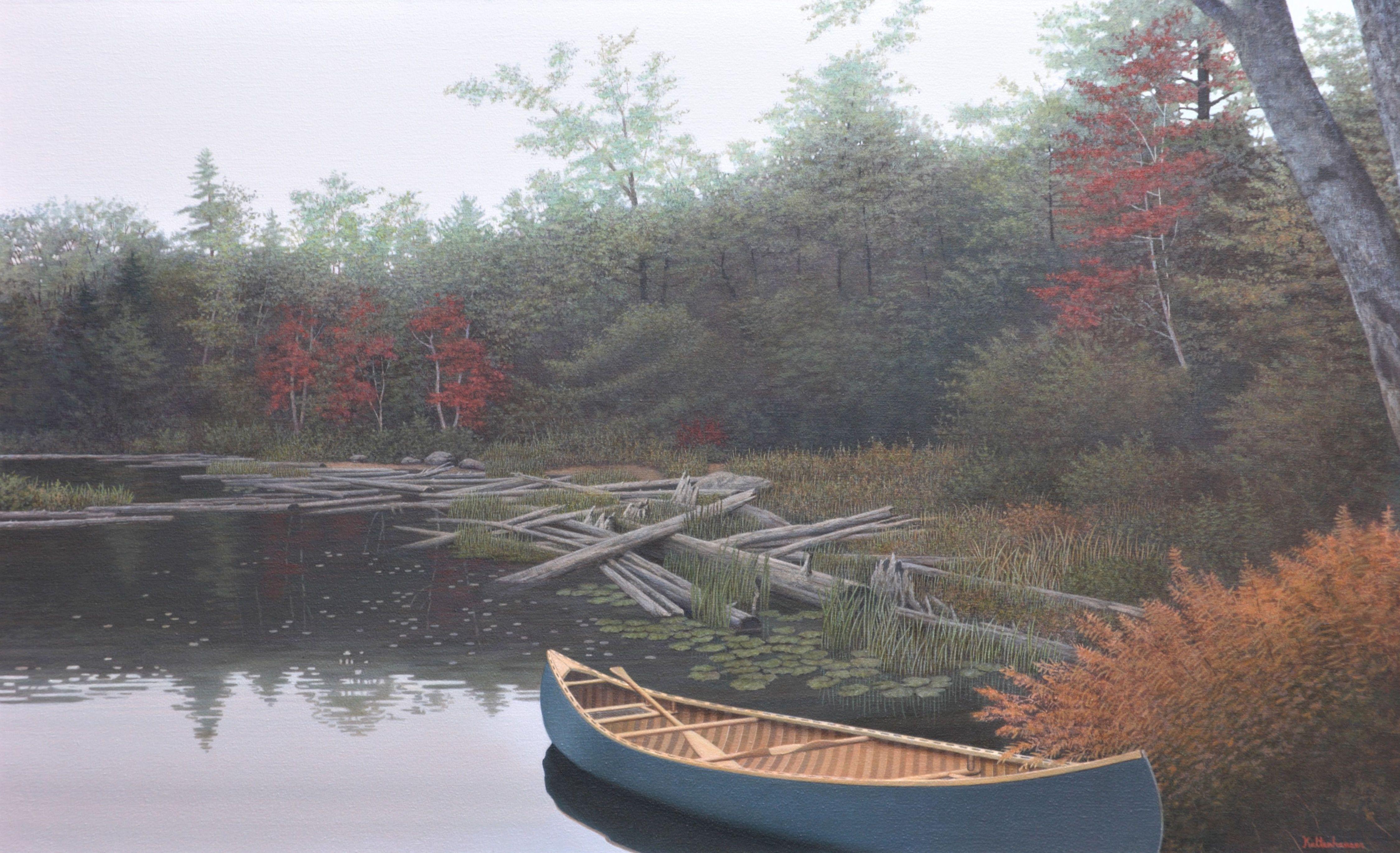 John Kaltenhauser Landscape Painting - Autumn, Painting, Acrylic on Canvas