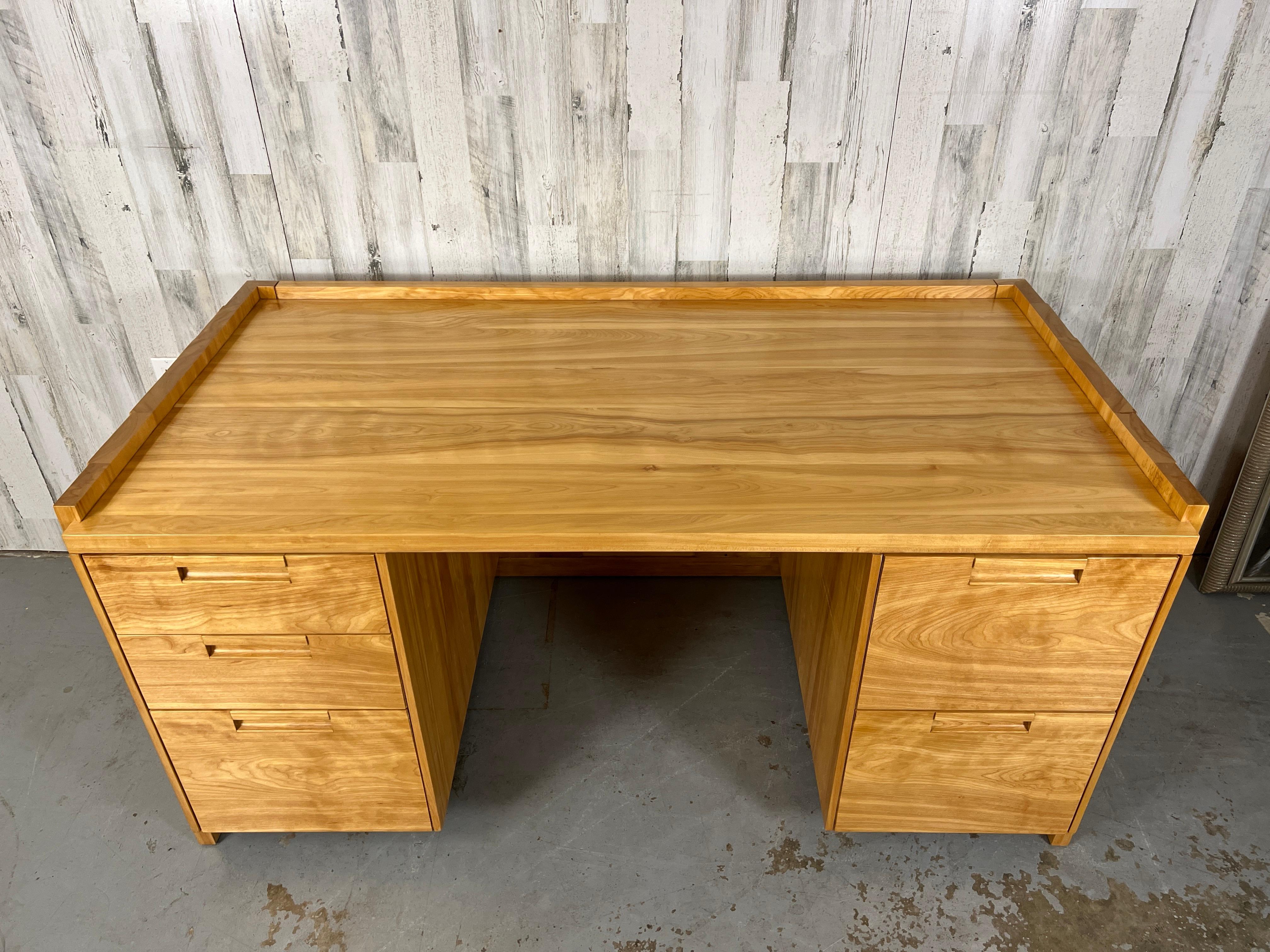 Studio Crafted by John Kapel Cherry Wood Desk  For Sale 5