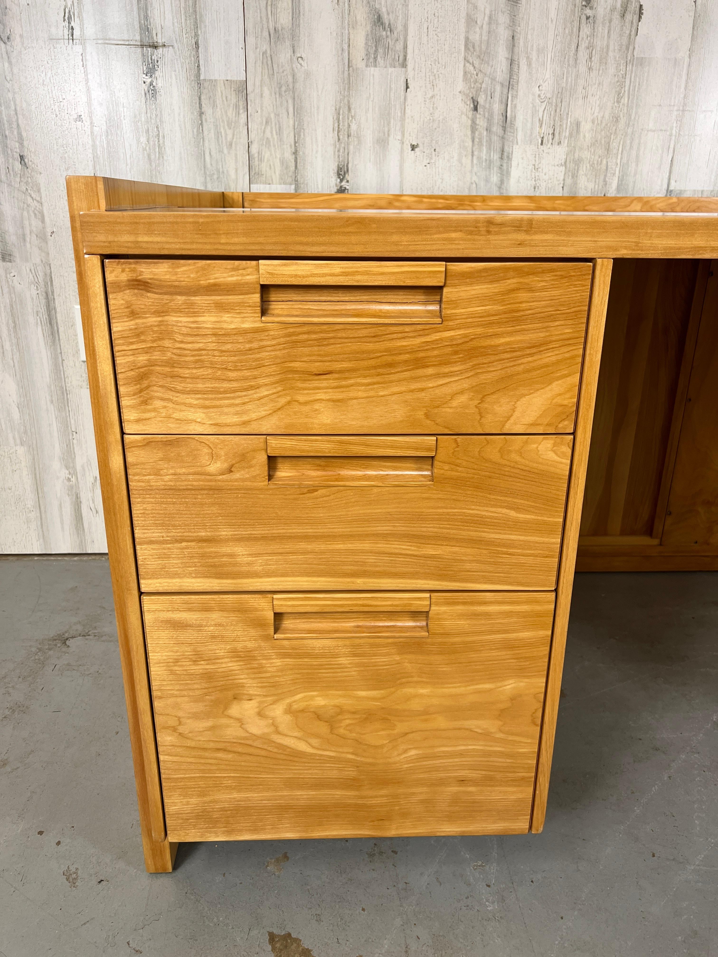 Studio Crafted by John Kapel Cherry Wood Desk  For Sale 6