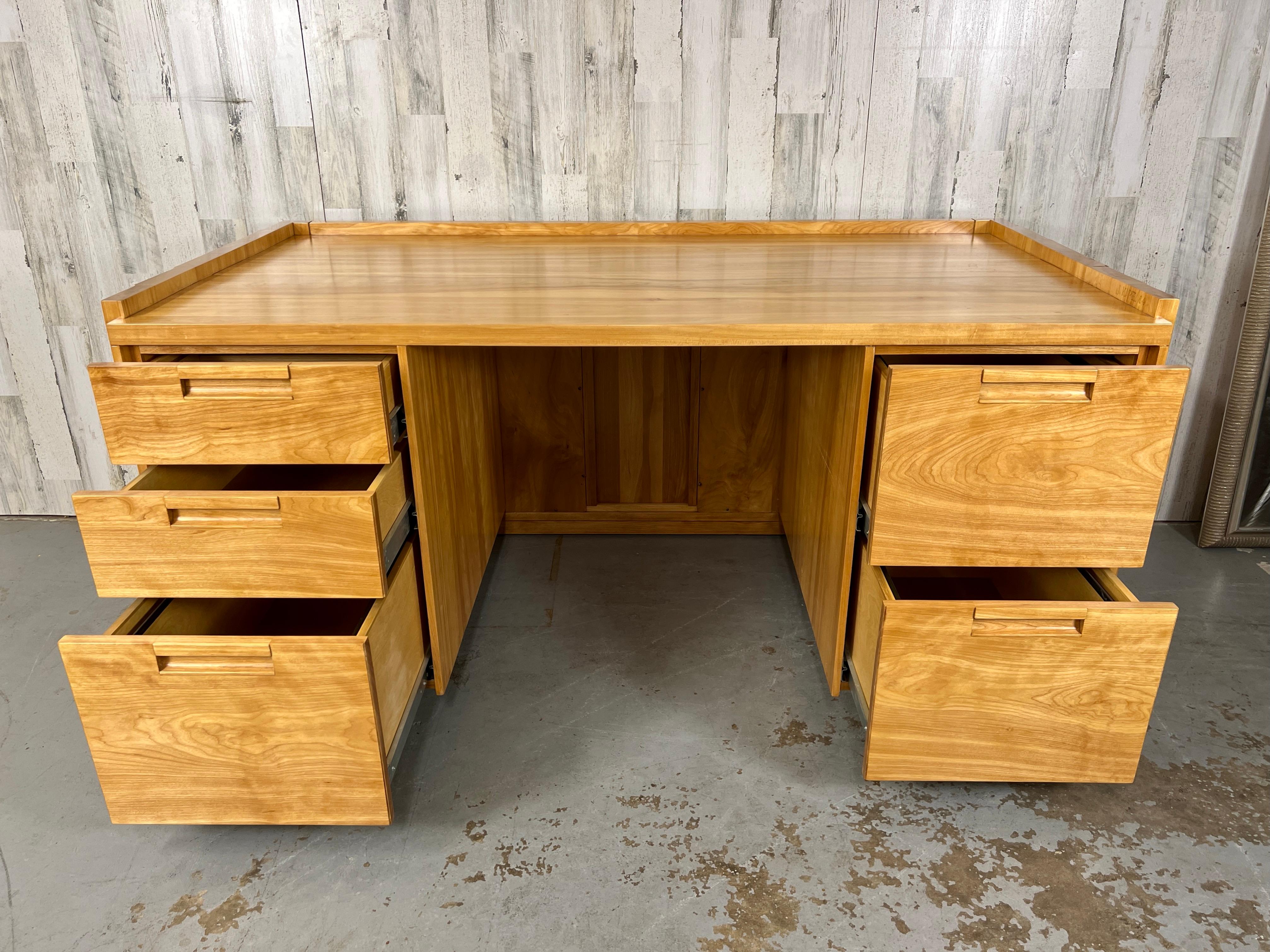 Studio Crafted by John Kapel Cherry Wood Desk  For Sale 9
