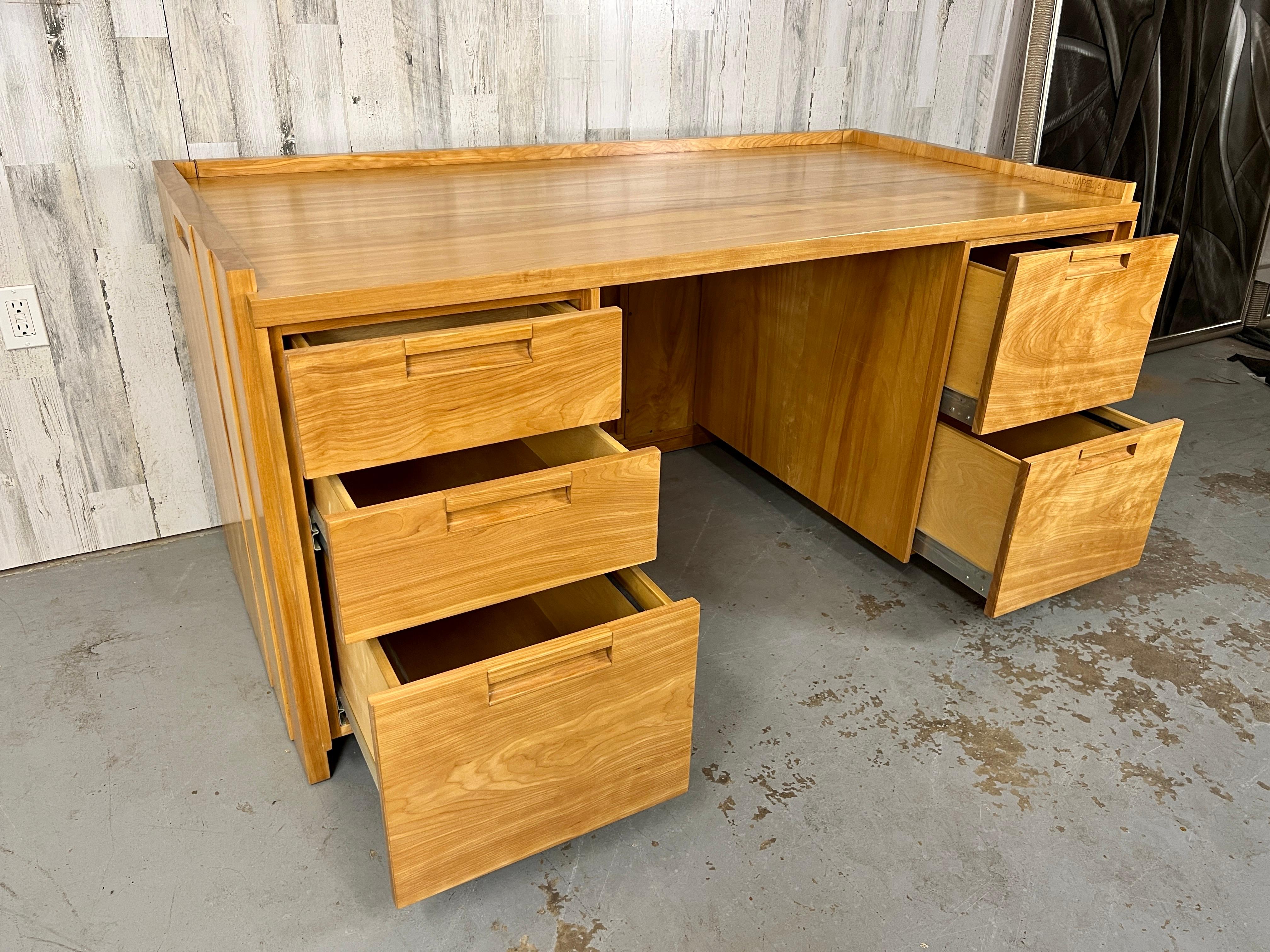 Studio Crafted by John Kapel Cherry Wood Desk  For Sale 10