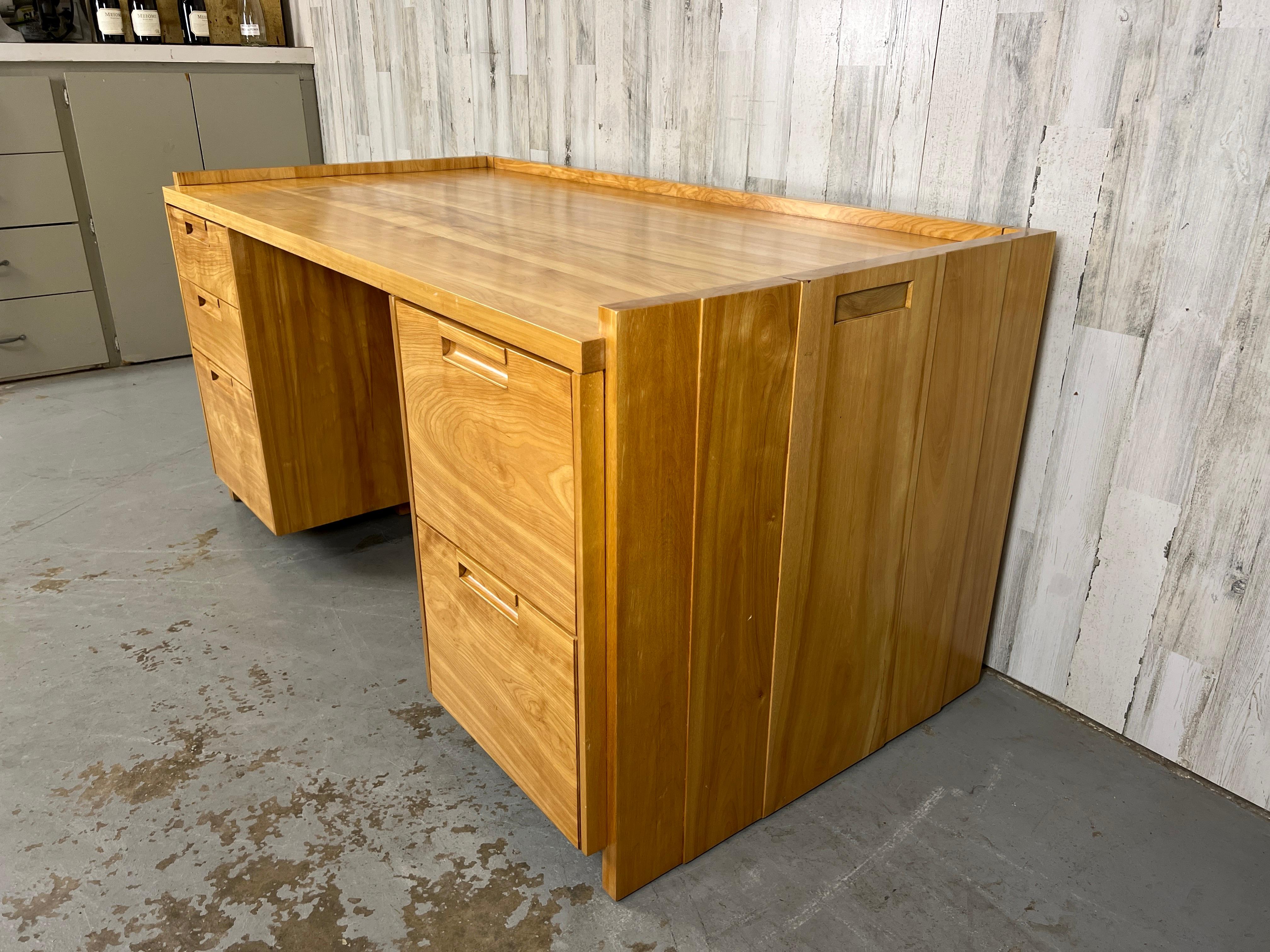 Studio Crafted by John Kapel Cherry Wood Desk  For Sale 1