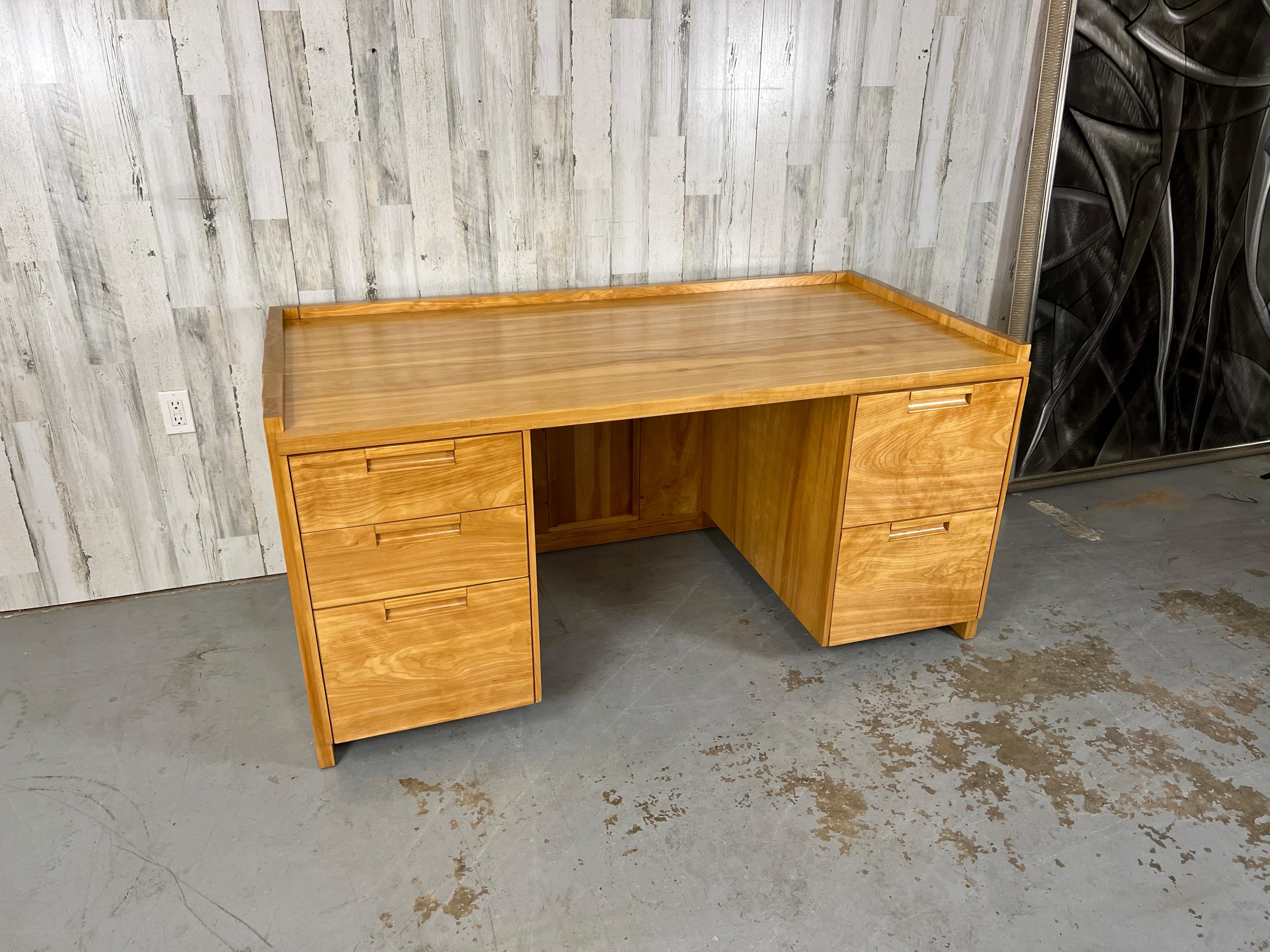 Studio Crafted by John Kapel Cherry Wood Desk  For Sale 4