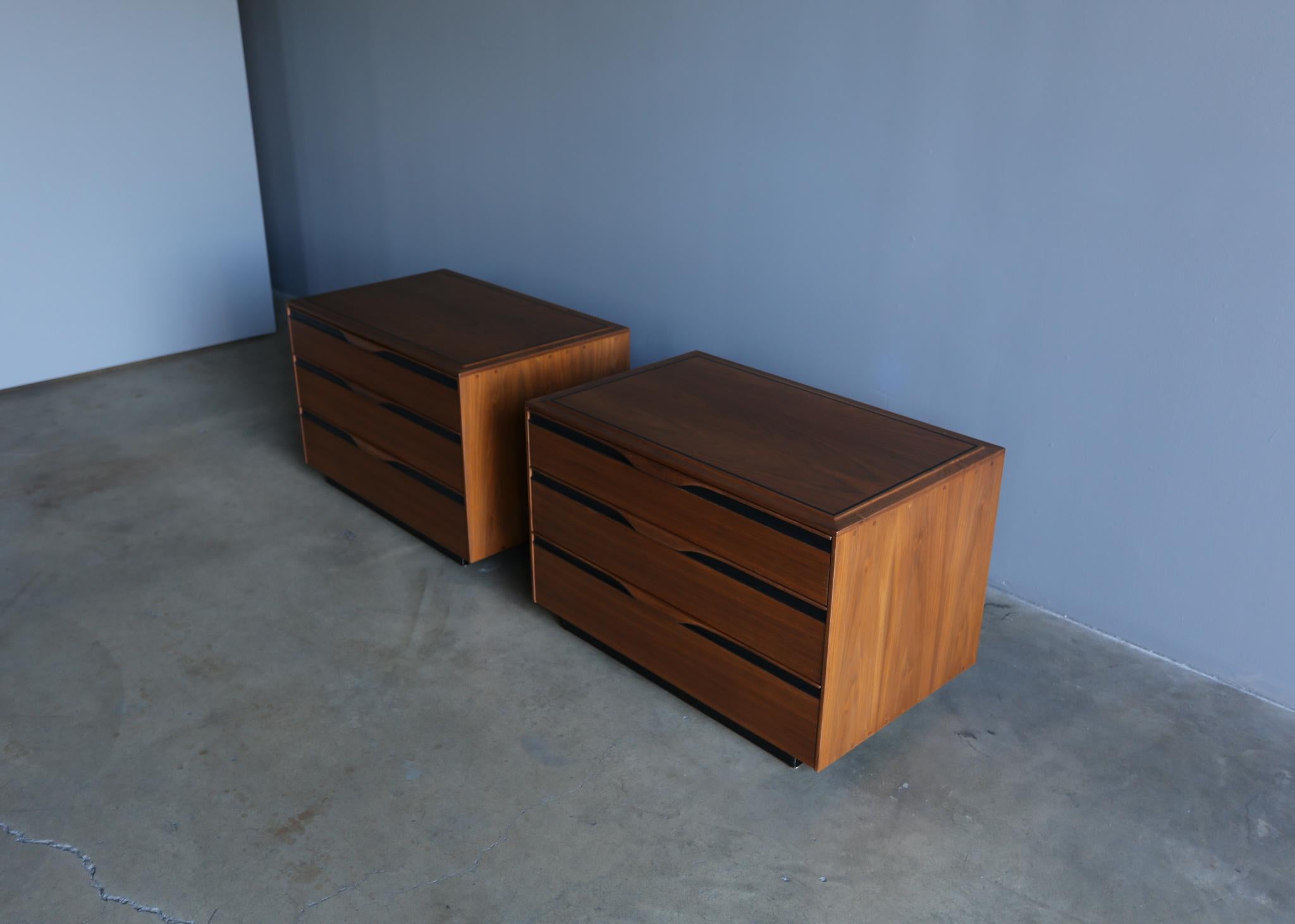 Mid-Century Modern John Kapel Chest / Nightstands for Glenn of California, circa 1970