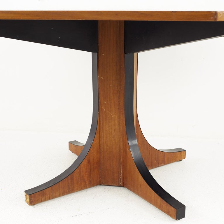 John Kapel for Glenn of California Mid Century Walnut Dining Table For