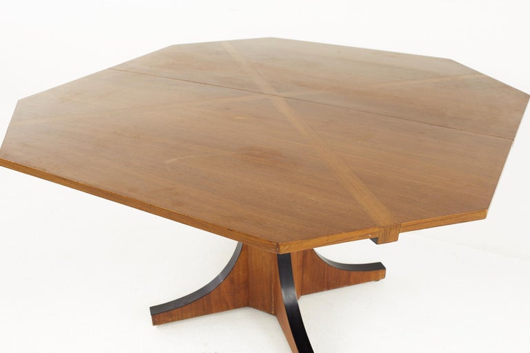 John Kapel for Glenn of California Mid Century Walnut Dining Table For