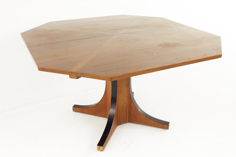 John Kapel for Glenn of California Mid Century Walnut Dining Table For