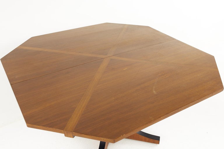John Kapel for Glenn of California Mid Century Walnut Dining Table For