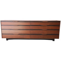 John Kapel for Glenn of California Midcentury Eight-Drawer Walnut Dresser