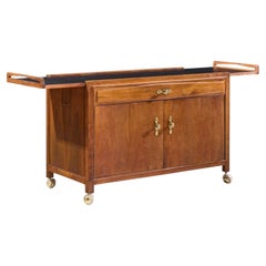 John Kapel pour Glenn of California : chariot de bar extensible à abattants en noyer de Californie