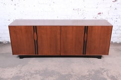 John Kapel for Glenn of California Walnut Sideboard or Bar Cabinet, Restored