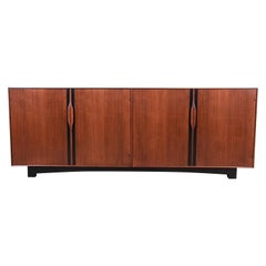 John Kapel for Glenn of California Walnut Sideboard or Bar Cabinet, Restored