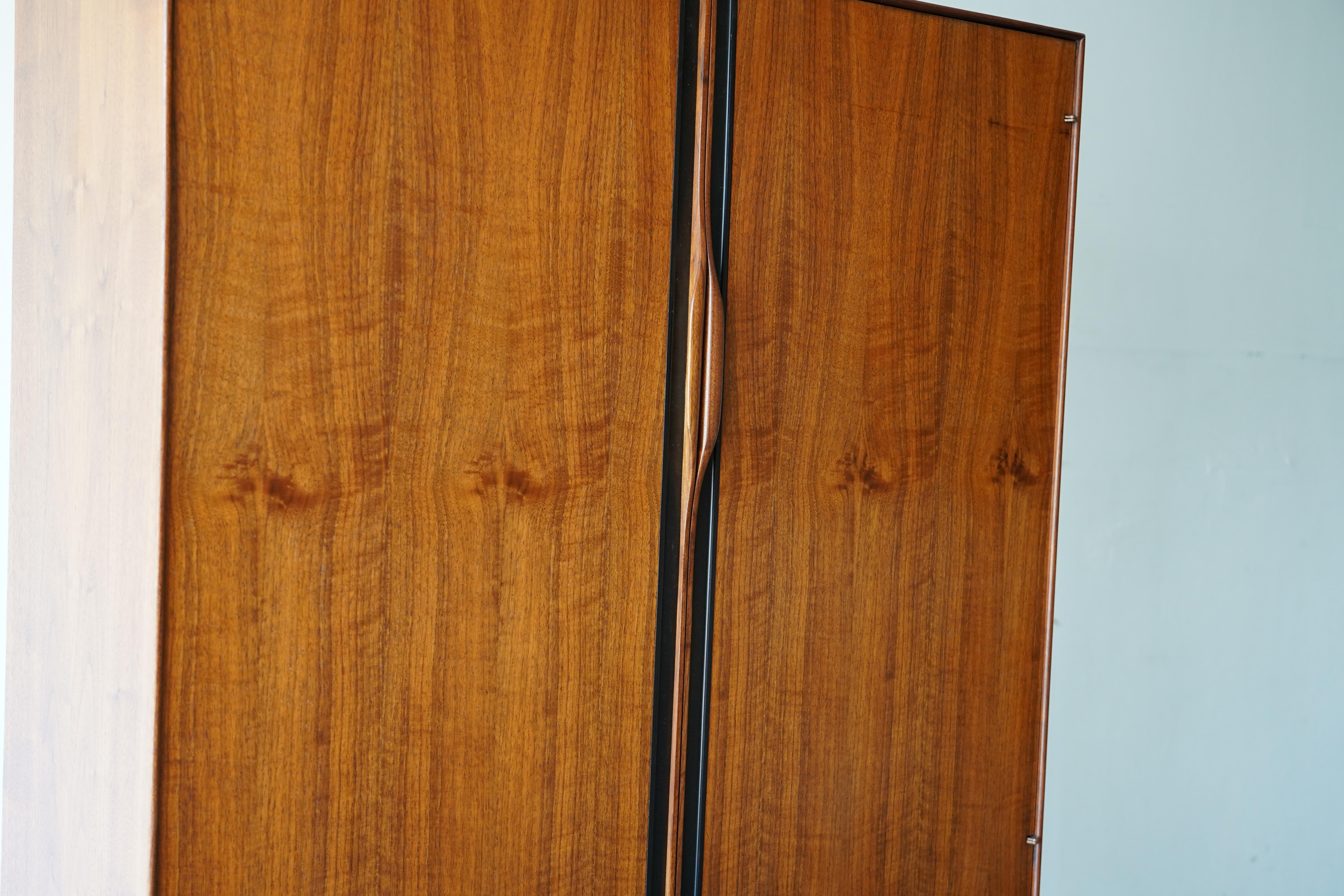 John Kapel Mid Century Armoire, Tall Dresser Wardrobe Glenn of California For Sale 4