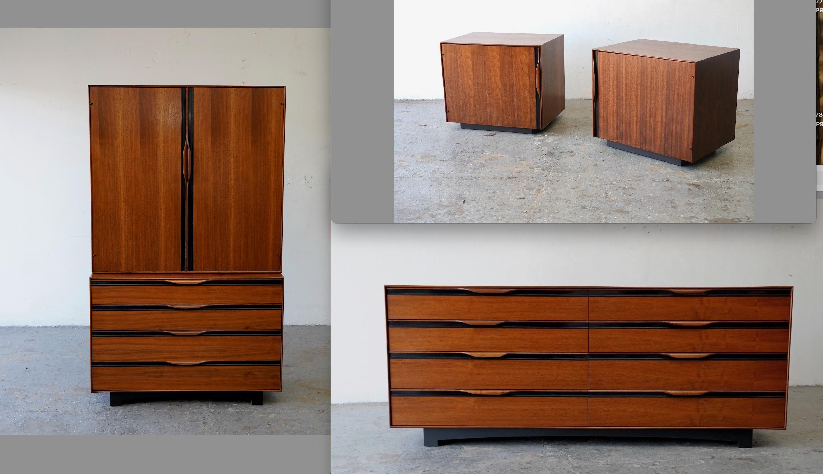 John Kapel Armoire du milieu du siècle, grande commode armoire Glenn of California en vente 7