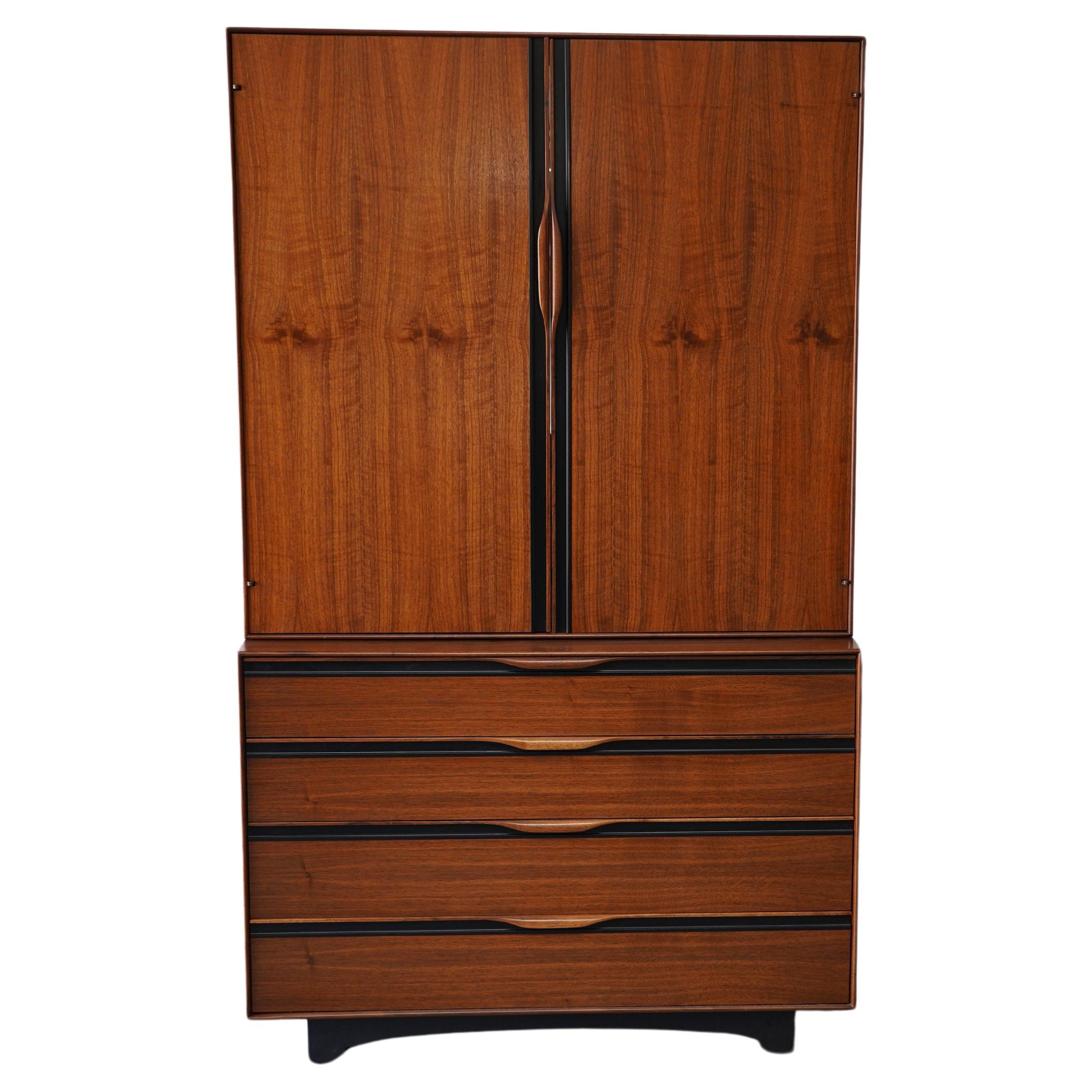 John Kapel Mid-Century-Schrank, hoher Kommodenschrank, Glenn of California