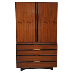 John Kapel Mid Century Armoire, Tall Dresser Wardrobe Glenn of California