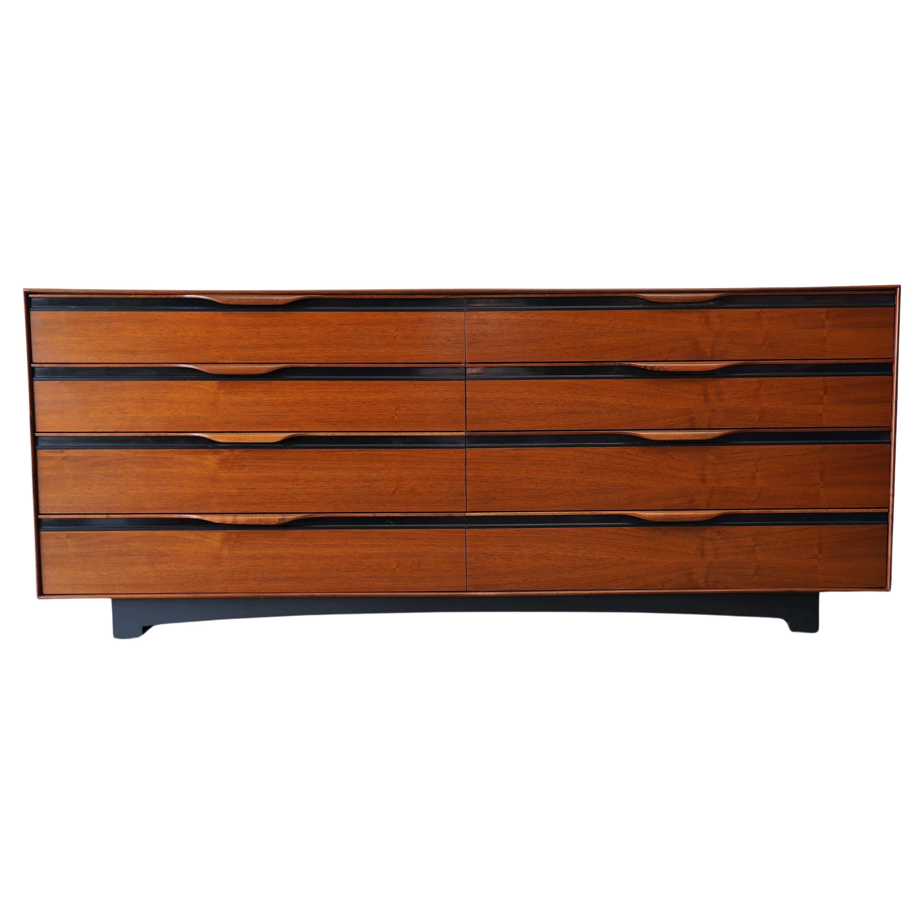 John Kapel Mid Century Modern Walnut Dresser Glenn of California